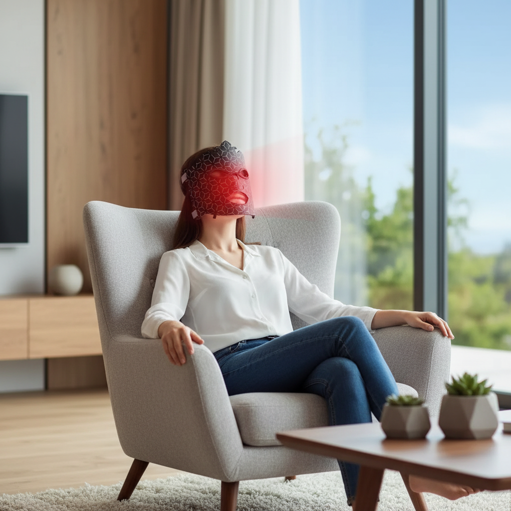 2025 NEW Led Facial Mask Light Therapy 7 Colors Silicone Mask Full Face 87 Lamp Beads Wirelessly Red Light Therapy Photon Mask