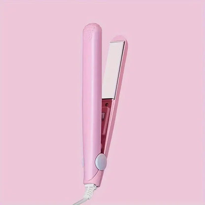EU Plug Mini Fast Heating Hair Straightener - Multicolor Clamp, Dual Use for Straightening & Curling Hair, Fringe/Bangs Styling