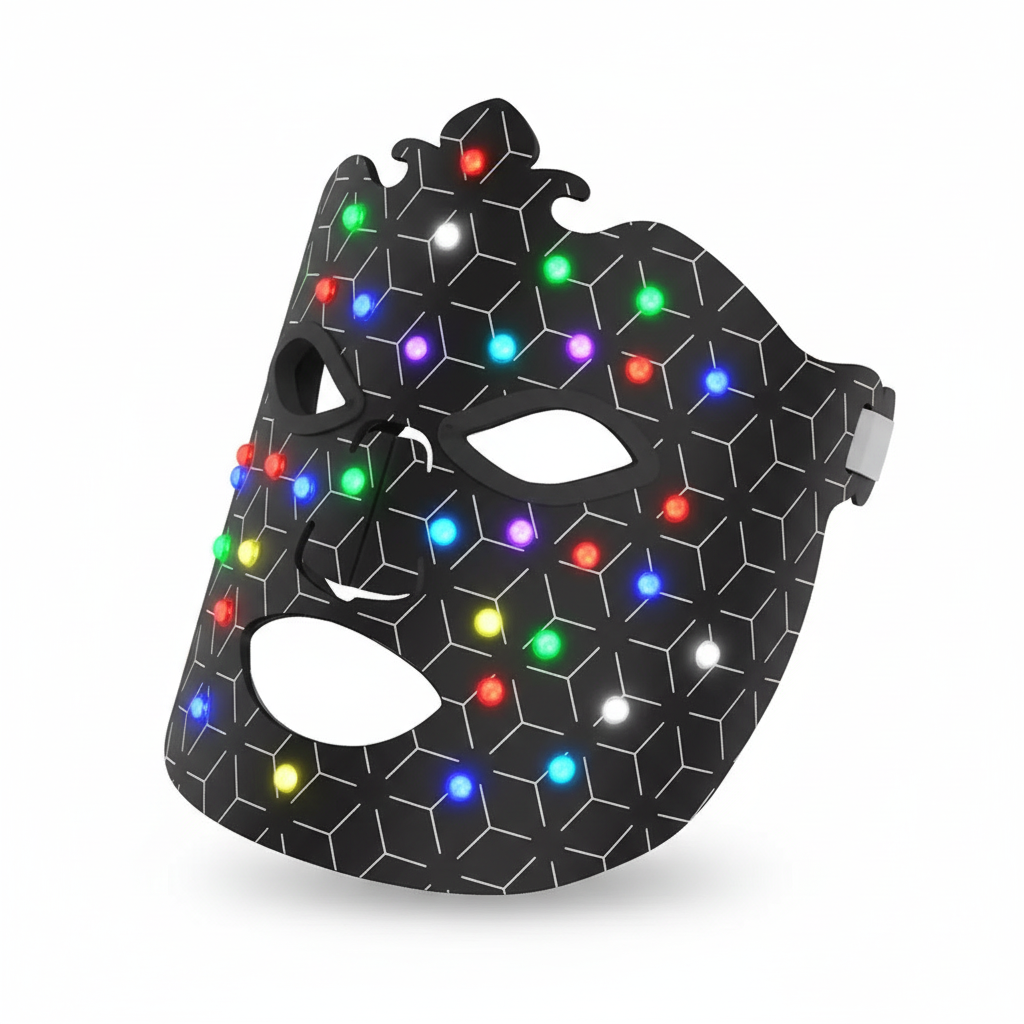 2025 NEW Led Facial Mask Light Therapy 7 Colors Silicone Mask Full Face 87 Lamp Beads Wirelessly Red Light Therapy Photon Mask